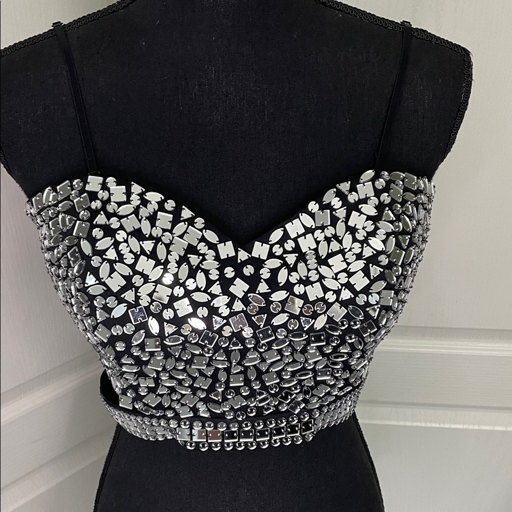 Marciano embellished corset size M bling sparkly party dancing club